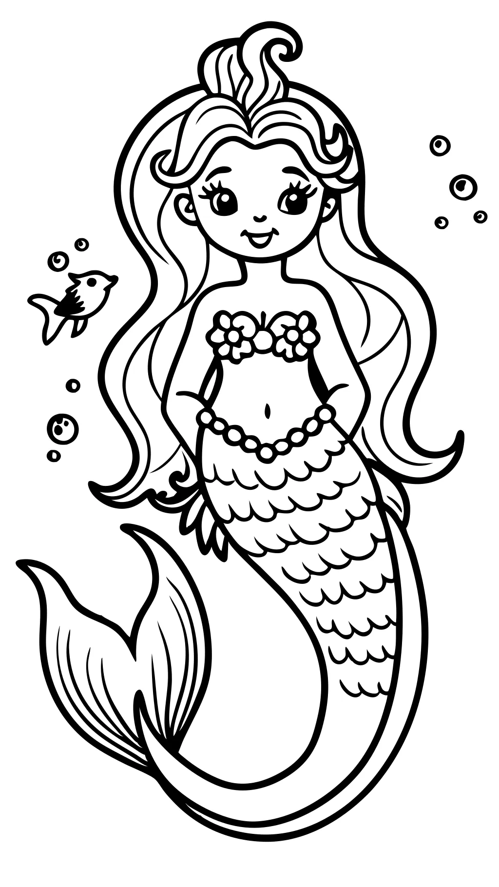 beautiful mermaid coloring pages